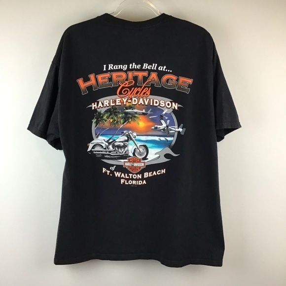 Harley-Davidson Black Fort Walton Beach T-Shirt | XL - Picture 1 of 8